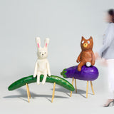 Cucumber horse and Aubergine cow (H80cm)