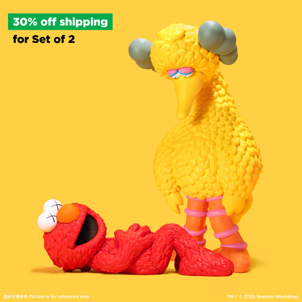 Set of 2 - Elmo and Big Bird