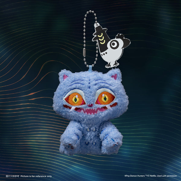 E01. KPop Demon Hunters Plush Keychain - Derpy and Sussie 毛絨鎖匙扣
