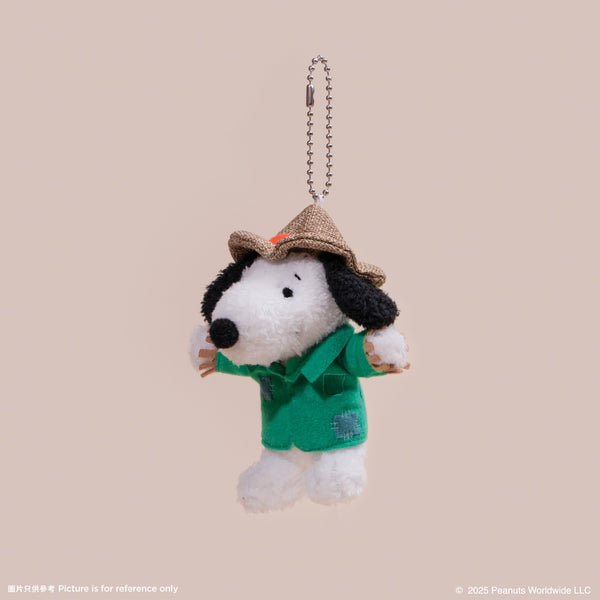 D01. Snoopy Plush Keychain - Scarecrow 毛絨鎖匙扣 - 稻草人款