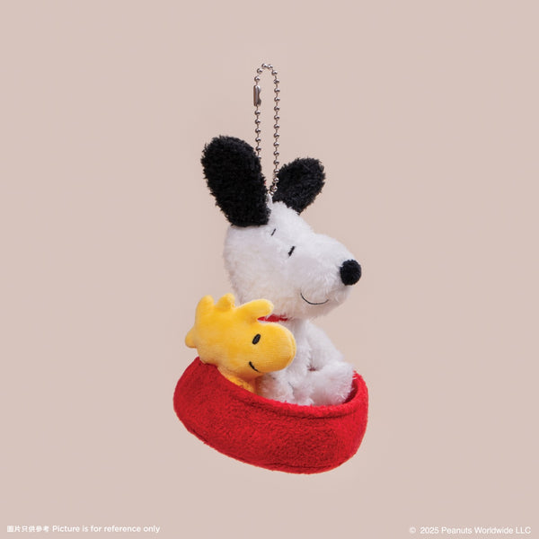 D02. Snoopy Plush Keychain - Snoopy & Woodstock 毛絨鎖匙扣