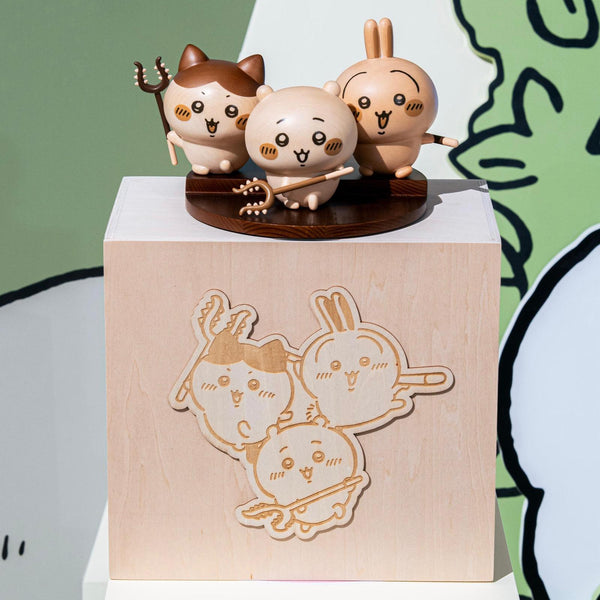 原木雕塑（1套3枚）Wooden Sculpture (Set of 3)