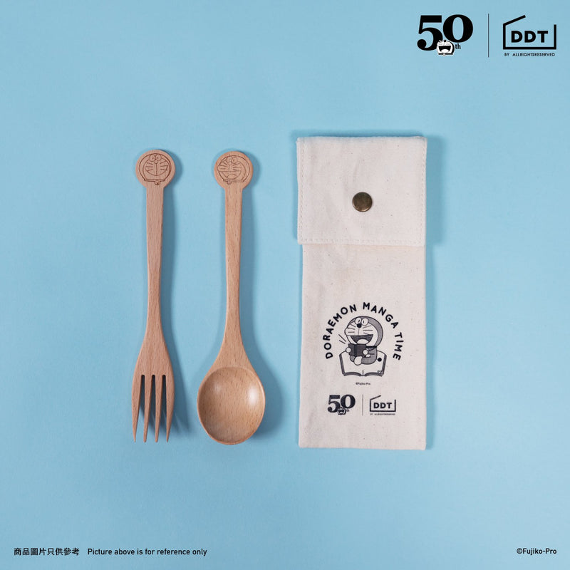 Doraemon Wooden Cutlery (with Cotton Case)