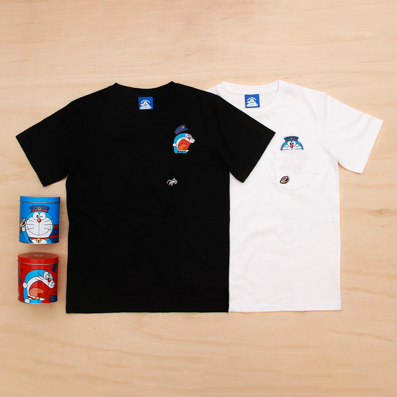 Doraemon Post office Pocket Tee (Shocked by mouse)